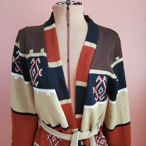 Aztec-Inspired Vintage Cardigan